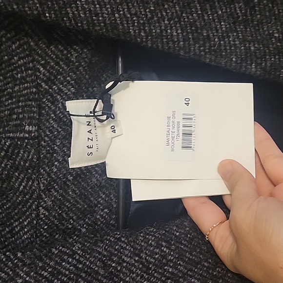 Sezane Bow Wool Short Coat - Picture 10 of 13